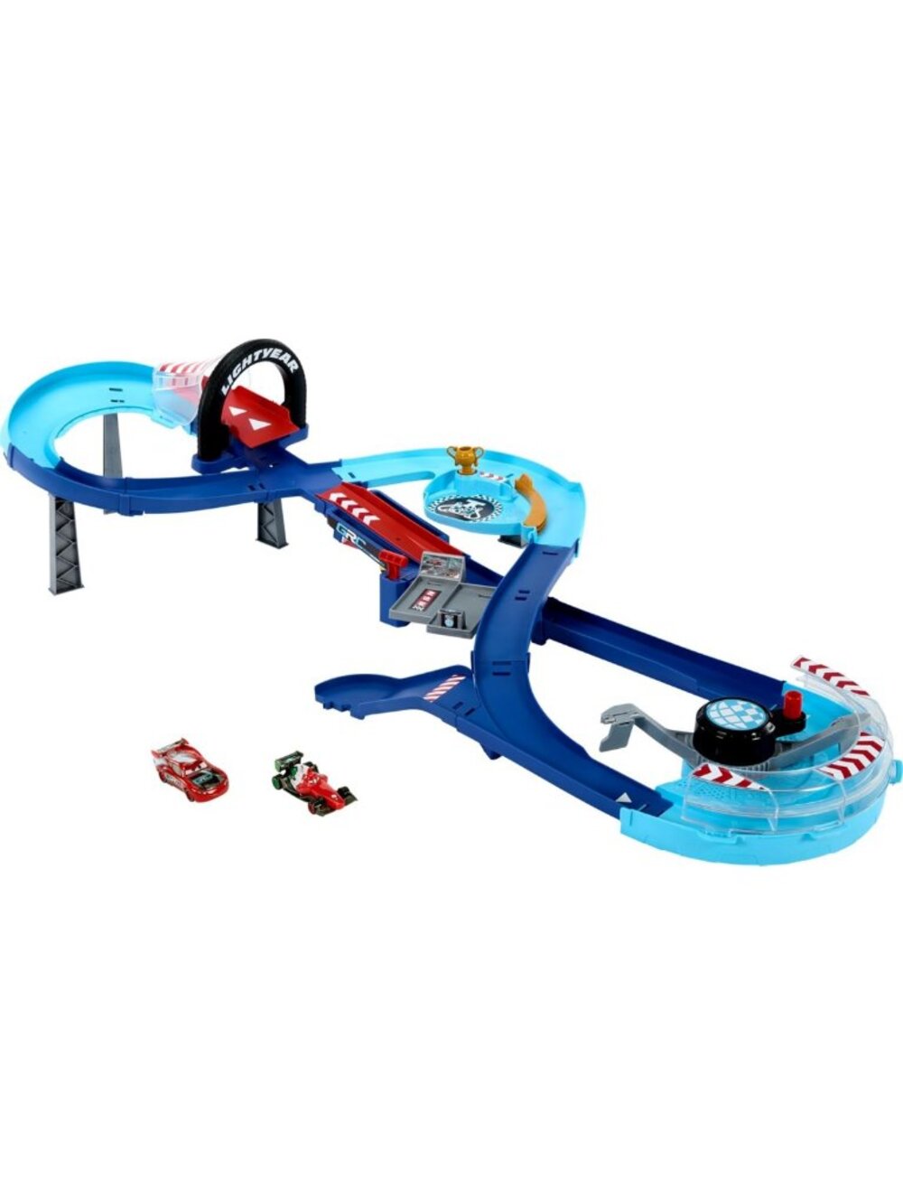 Disney Pixar Cars Global Racers Cup Jumping Raceway Playset for Kids